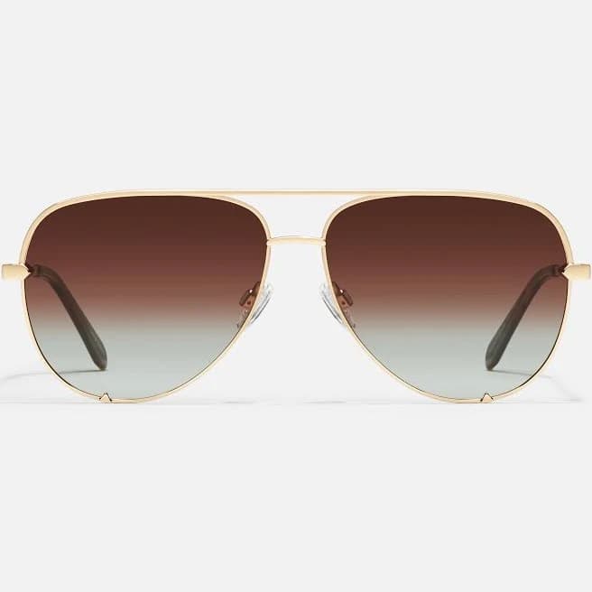 Quay High Key Mini Polarized Aviator Sunglasses