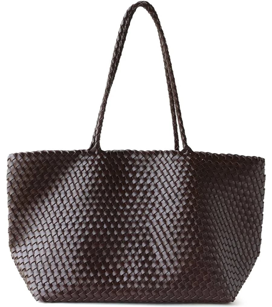 Hand-Woven Leather Shopper