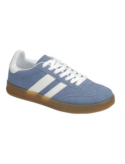 Women's Casual Lace-Up Sneakers with Side Stripe