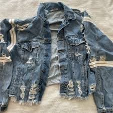 Carmar | Jackets & Coats | Carmar Distressed Denim Jacket With Zippers | Poshmark