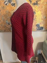 Tianello Black & Red Nao Tunic Fit & Flare Stretch Bubble Fabric size M | eBay