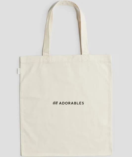 H&M Cream Cotton Tote Bag