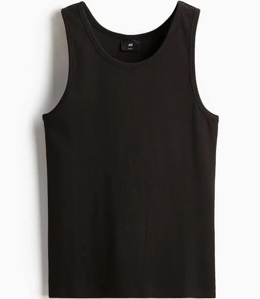 H&M Men's Slim Fit Ribbed Tank Top