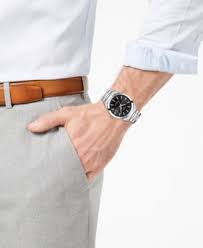 Tissot Men's Swiss Automatic T-Classic Gentleman Powermatic 80 Silicium Stainless Steel Bracelet Watch 40mm - Macy's