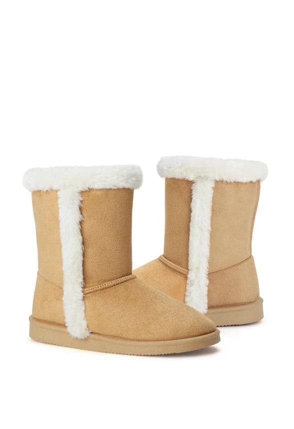 FabKids Fur Trim Fuzzy Boot