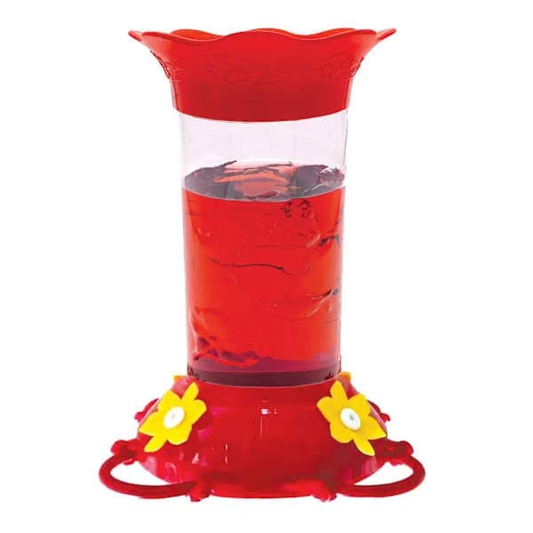 at Home Red Fleur Hummingbird Feeder
