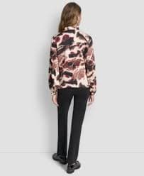 DKNY Petite Necktie Long-Sleeve Top - Macy's