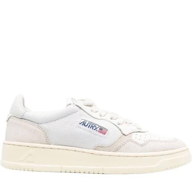 AULW LS37 Women's Leather and Suede Sneakers Shoes White-Pink