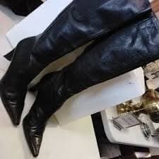 Via Spiga | Shoes | Via Spiga Leather Stretch Stiletto Heel Knee High Boots 7m | Poshmark