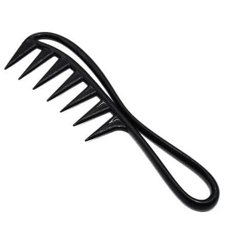 Wide Tooth Plastic Comb Detangler Curly Hair Salon Hairdressing Massage for Styling Tool, Size: One size, White