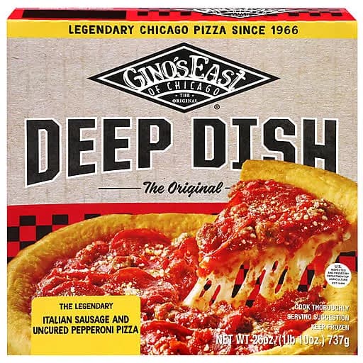 Gino's East Deep Dish Pizza Sausage & Pepperoni