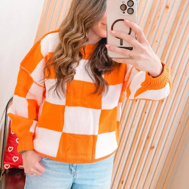 Checkered Bishop Sweater