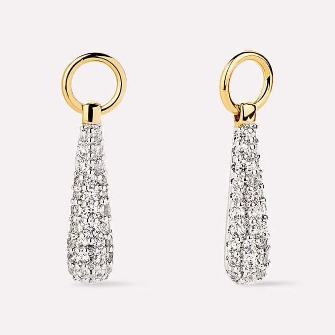 Ana Luisa 14K Gold Micropave Drop Earrings