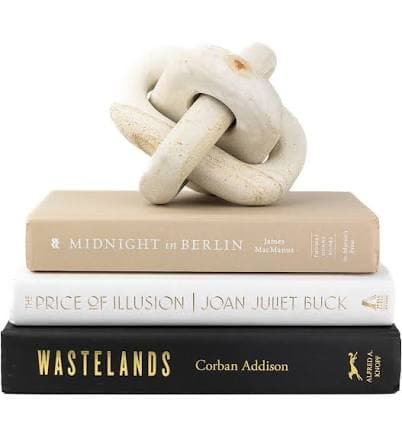 White Beige Black Coffee Table Book Stacks - Home Decor Books - Office Shelf Decor - Staging Books - Book Bundles - Modern Decorative Books