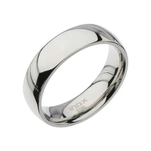 inox High Polished 6mm Classic Wedding Band