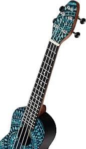 Amazon.com: Ortega Guitars, 4-String Keiki K2 Series Super Scale Concert-Soprano Ukulele Pack-Includes: Tuner, Picks, Strap & Tote Bag, Right-handed, Blue Kaleidoscope, (K2SS-BKC) : Musical Instruments