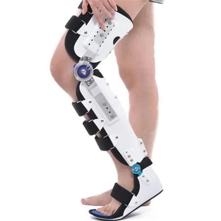 Adjustable Full Leg Brace for Post-Activity Support, Hinged Knee Ankle Foot Orthosis for Men and Women, Comfortable & Breathable Design, Size: One