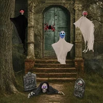Outdoor Halloween Decorations 8-Piece Set