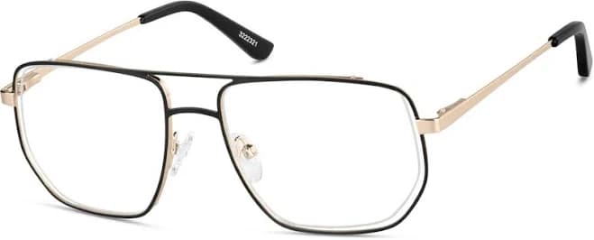 Zenni Men's Full Rim Frame Aviator Glasses