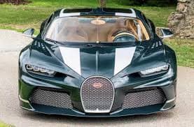 1/18 HH Model Bugatti Chiron SS (Green Carbon with White Stripes) Resin Car Model Limited 30 Pieces - LIVECARMODEL.com