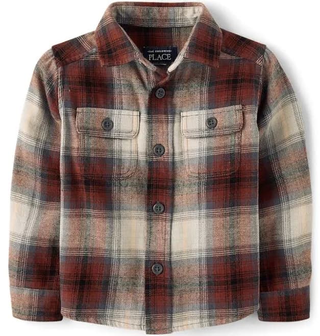 The Children's Place Baby and Toddler Boys Plaid Flannel Shirt