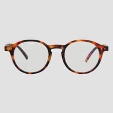 Men's Plastic Round Blue Light Filtering Glasses - Original Use™ Brown/Tortoise Print: Scratch-Resistant, UV Protection : Target