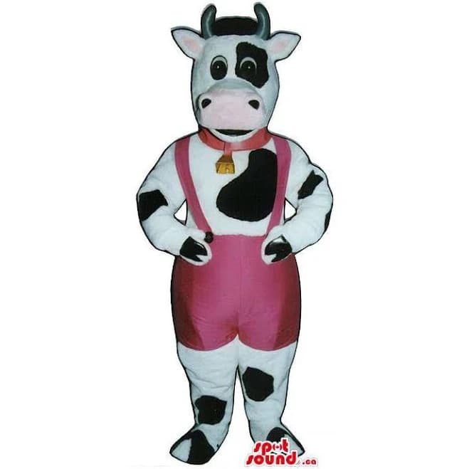 A Bell Cow Mascot Dressed