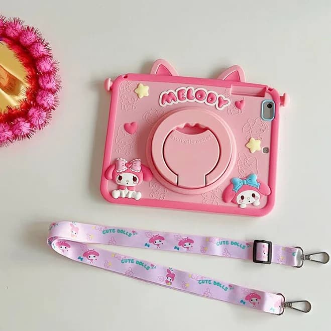 My Melody Silica Gel Soft 360°rotating Bracket Tabletcase For Apple