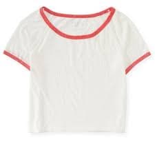 Aeropostale Womens Sheer Ringer Basic T-Shirt, 404, X-Large : Target