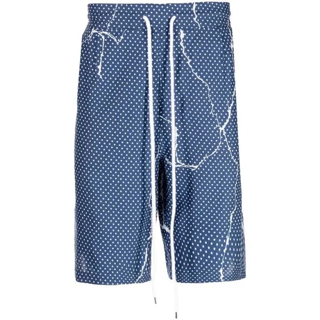 Destin Men's Polka-dot Pattern Print Shorts