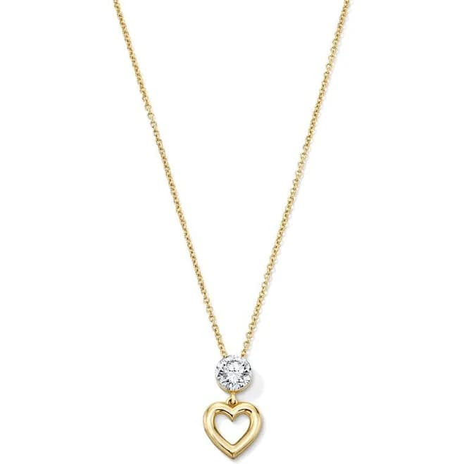 1/2 ct. T.W. Lab-Grown Diamond Heart Drop Pendant in 10K Gold