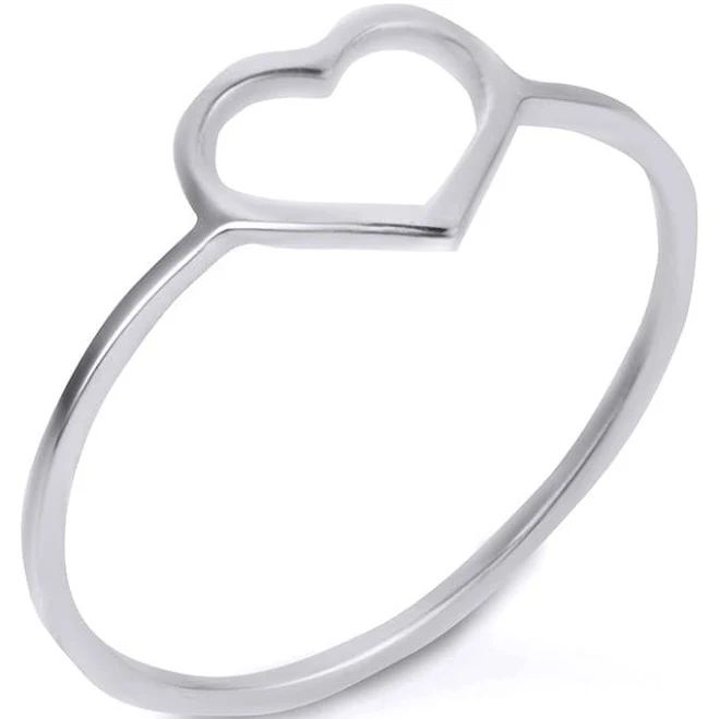 .925 Sterling Silver Heart Ring