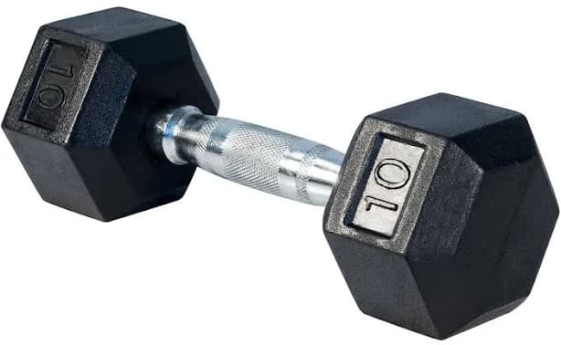 CAP Barbell Coated Rubber Hex Dumbbell