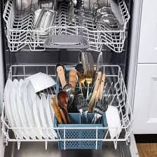 Maxdot 16inch Dishwasher Silverware Cutlery Basket 8 Compartments Washing Basket with Handle Utensil Holder Silverware Drying Rack for Kitchen Commercial (Blue) : Appliances - Amazon.com