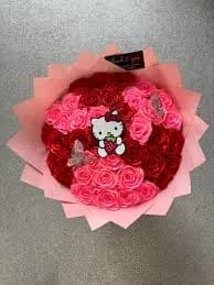 Eternal rose bouquet hello kitty
