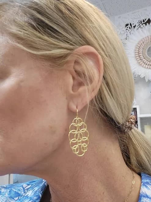 Multi-Ring Dangle Hook Earrings