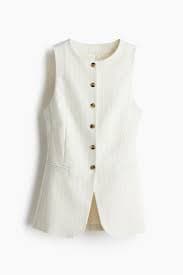 Long Suit Vest - Light beige - Ladies | H&M US