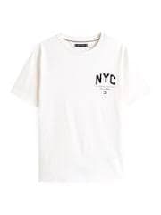 Buy Tommy Hilfiger Cream Athleisure Logo Embroidery T-Shirt from Next Indonesia