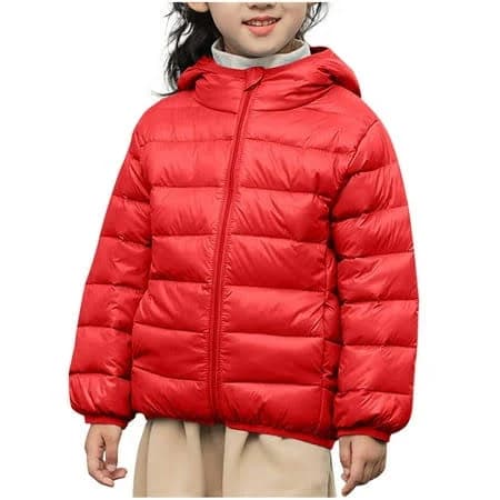 Cethrio Girls Puffer Jacket with Hooded Lightweight Thermal Warm Waterproof Winter Coats Outerwear