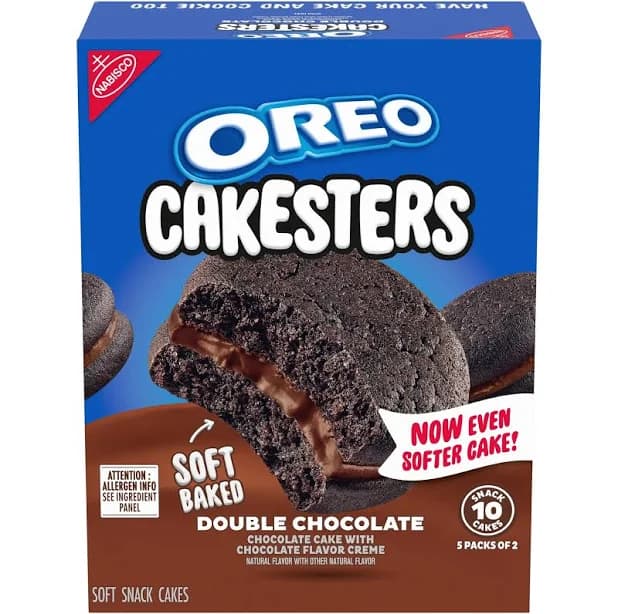 Oreo Cakesters Double Chocolate Soft Snack Cakes
