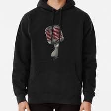 Vintage microphone " Pullover Hoodie for Sale by Ronsycrafts | Redbubble