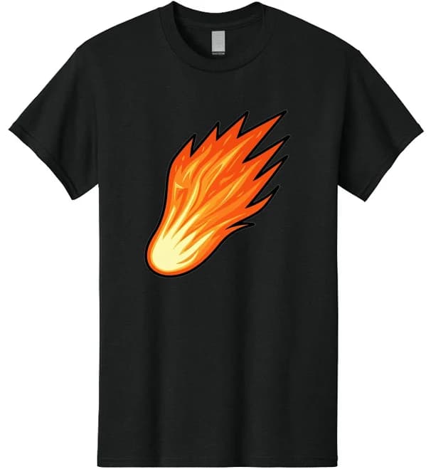 Flame Mens Graphic Tee, 100% Cotton, Casual Summer Wear
