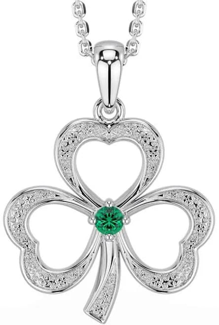 Sterling Silver Irish Shamrock Necklace