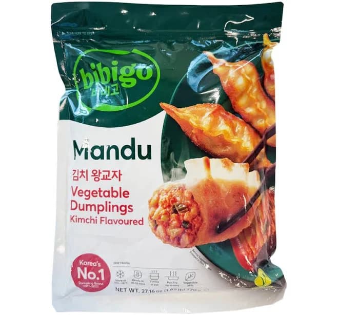 Bibigo Kimchi Mandu Vegetables and Kimchi Dumplings