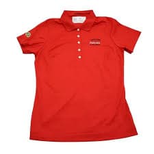 Nike | Tops | Nike Shirt Women M Red Dri Fit Polo Chest Button Short Sleeve Collared Golf Logo | Poshmark