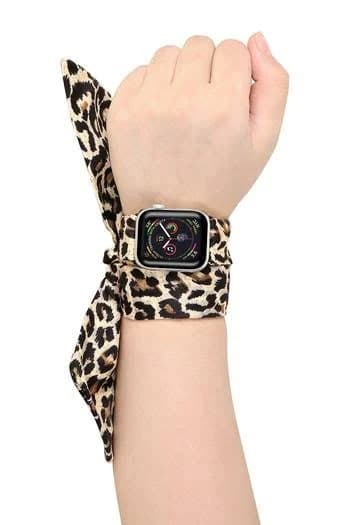 Posh Tech Leopard Silk Scarf Wrap Band for Apple Watch