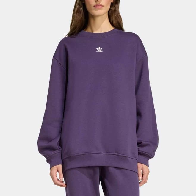 adidas Originals Women's Essentials Fleece Long Oversized Crew Sweatshirt