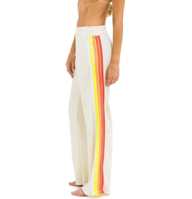 5 Stripe Wide Leg Sweatpants