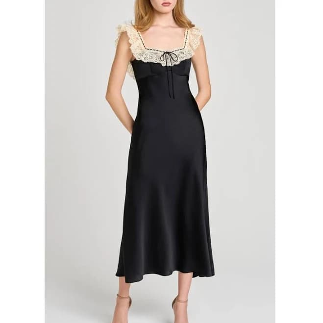 WAYF Ella Lace Trim Slipdress