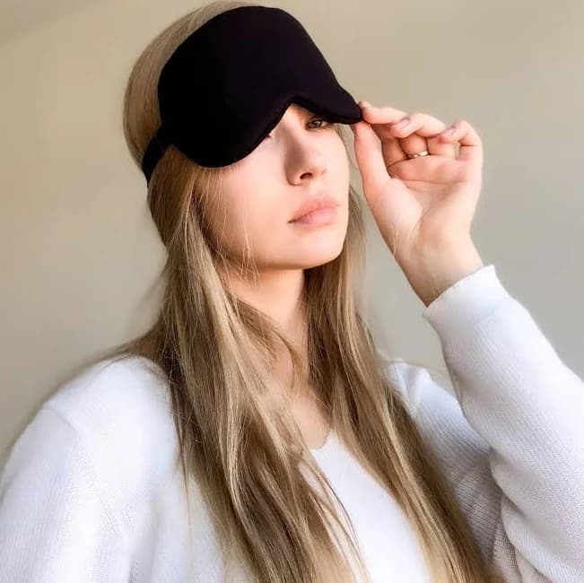 Black sleep mask - Best Everyday eye mask - organic cotton Pj mask - Travel mask - Soft blindfold - Men sleep mask - unisex